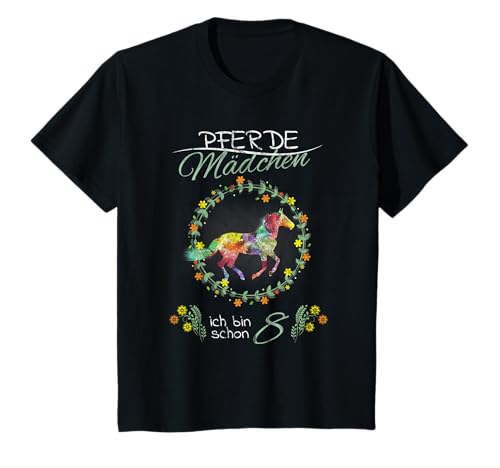 Kinder PFERDE MÄDCHEN Geschenk 8 Jahre Mädchen Geburtstag Pferde T-Shirt Kinder PFERDE MÄDCHEN Geschenk 8 Jahre Mädchen Geburtstag Pferde T-Shirt von Geburtstagsgeschenk für Kinder Geburtstag Outfit