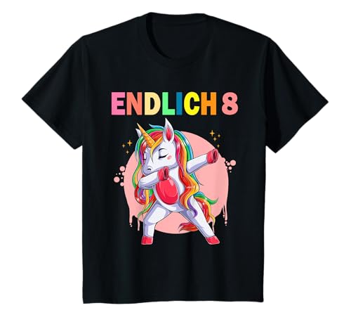8 Jahre Geburtstagsshirt Mädchen Einhorn 8. Geburtstag T-Shirt 8 Jahre Geburtstagsshirt Mädchen Einhorn 8. Geburtstag T-Shirt von Geburtstagsgeschenke Einhorn-Liebhaber Mädchen +