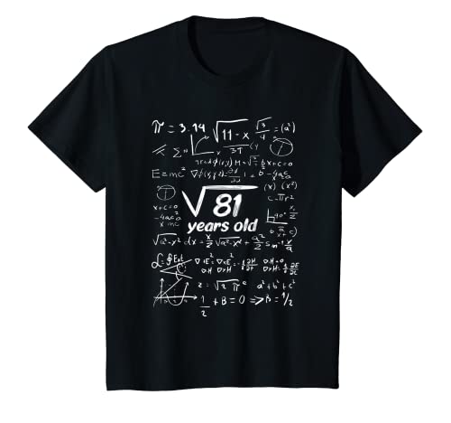 Kinder Geburtstagsshirt Wurzel Quadratwurzel 81 9 Jahre Mathe T-Shirt Kinder Geburtstagsshirt Wurzel Quadratwurzel 81 9 Jahre Mathe T-Shirt von Geburtstagsgeschenke Kleingeschenke Mitgebsel
