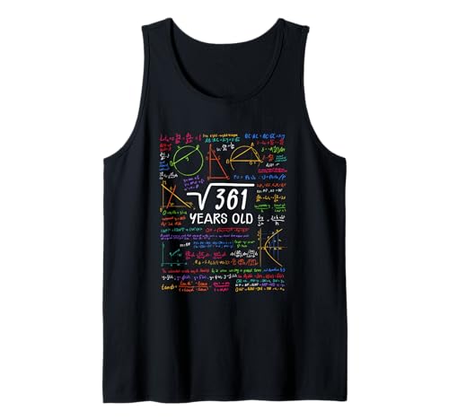 19. Geburtstag Geschenk Mädchen Junge Wurzel 361 = 19 Jahre Tank Top von Geburtstagsgeschenke für 19 Jahre Mann Frau