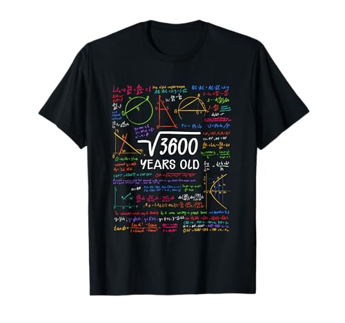 60. Geburtstag Geschenk Mädchen Junge Wurzel 3600 = 60 Jahre T-Shirt von Geburtstagsgeschenke für 60 Jahre Mann Frau