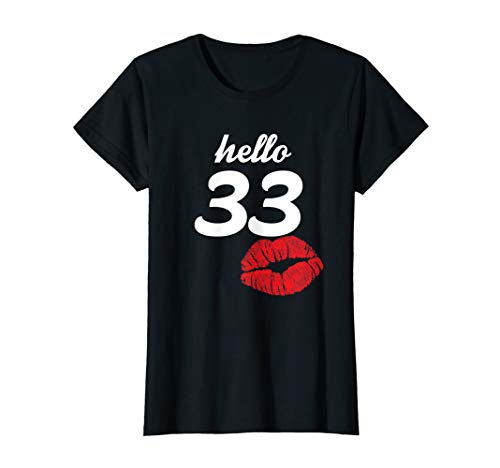 Damen Hallo 33 Jahre Geschenke zum Frauen 33. Geburtstag T-Shirt Damen Hallo 33 Jahre Geschenke zum Frauen 33. Geburtstag T-Shirt von Geburtstagsgeschenke für Frauen