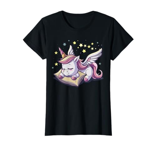 Schlafpyjama Nachthemd Einhorn Damen Mädchen T-Shirt Schlafpyjama Nachthemd Einhorn Damen Mädchen T-Shirt von Geburtstagsgeschenke für Mädchen & Einhorn Fans