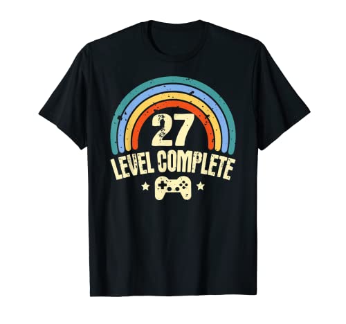 Herren 27. Geburtstag Level 27 Complete 27 Jahre Gamer T-Shirt Herren 27. Geburtstag Level 27 Complete 27 Jahre Gamer T-Shirt von Geburtstagsgeschenke zum 27. Geburtstag