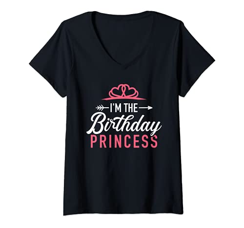 Damen Ich bin das Geburtstagskind T-Shirt mit V-Ausschnitt Damen Ich bin das Geburtstagskind T-Shirt mit V-Ausschnitt von Geburtstagskind Shop