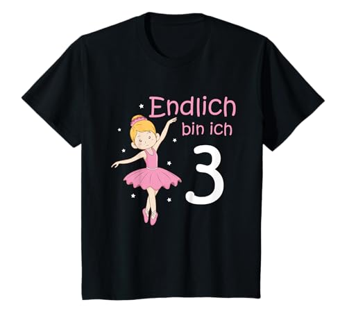 3.Geburtstag 3 Jahre Ballerina Mädchen Tutu Ballett Tanzen T-Shirt 3.Geburtstag 3 Jahre Ballerina Mädchen Tutu Ballett Tanzen T-Shirt von Geburtstagskinder & Jungen Mädchen Geschenkideen