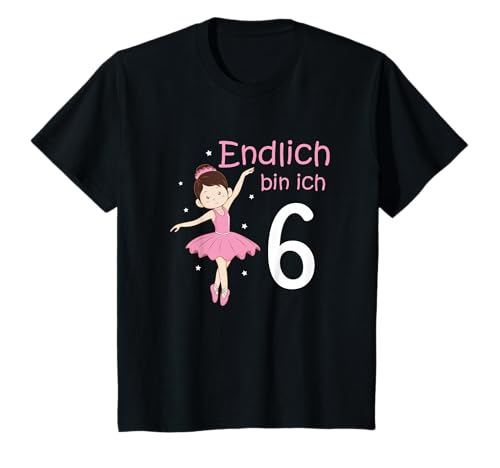6.Geburtstag 6 Jahre Ballerina Mädchen Tutu Ballett Tanzen T-Shirt 6.Geburtstag 6 Jahre Ballerina Mädchen Tutu Ballett Tanzen T-Shirt von Geburtstagskinder & Jungen Mädchen Geschenkideen
