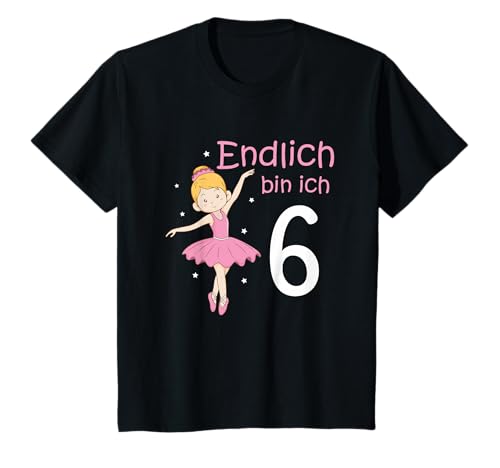 6.Geburtstag 6 Jahre Ballerina Mädchen Tutu Ballett Tanzen T-Shirt 6.Geburtstag 6 Jahre Ballerina Mädchen Tutu Ballett Tanzen T-Shirt von Geburtstagskinder & Jungen Mädchen Geschenkideen