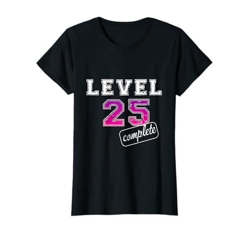 Damen 25ter Geburtstag Frauen Geschenk zum 25. Geburtstag T-Shirt von Geburtstagsmotiv 25 Jahre Geburtstagsgeschenk
