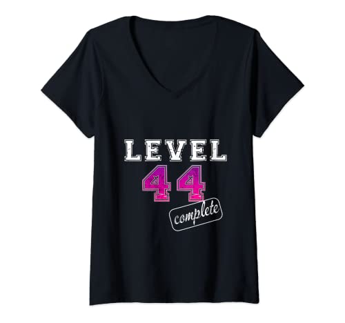 Damen Geschenk zum 44. Geburtstag für Frauen zum 44. Geburtstag T-Shirt mit V-Ausschnitt Damen Geschenk zum 44. Geburtstag für Frauen zum 44. Geburtstag T-Shirt mit V-Ausschnitt von Geburtstagsmotiv 44 Jahre Geburtstagsgeschenk