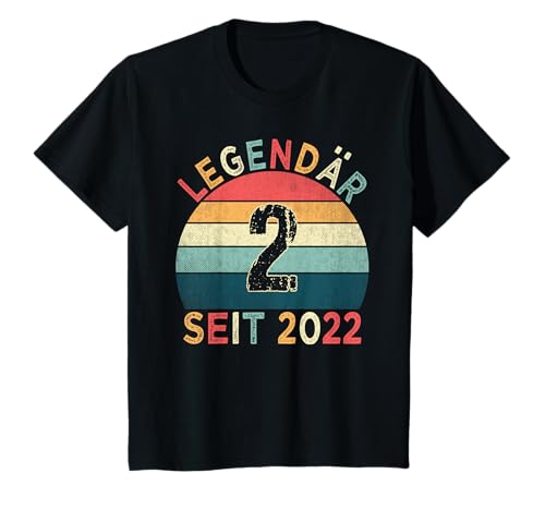 Kinder 2. Geburtstag Legendär Seit 2022 Jahrgang 2 Jahre alt T-Shirt von Geburtstagsparty Vintage Style Retro
