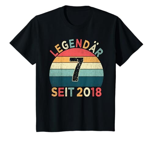 Kinder 7. Geburtstag Legendär Seit 2018 Jahrgang 7 Jahre alt T-Shirt Kinder 7. Geburtstag Legendär Seit 2018 Jahrgang 7 Jahre alt T-Shirt von Geburtstagsparty Vintage Style Retro