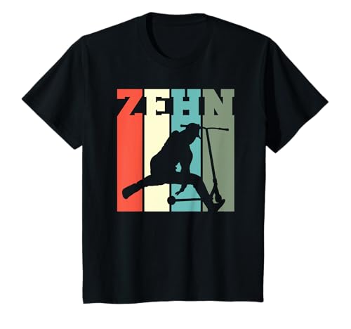 Kinder Stunt Scooter Zubehör Tretroller - 10 Geburtstag Scooter T-Shirt Kinder Stunt Scooter Zubehör Tretroller - 10 Geburtstag Scooter T-Shirt von Geburtstagsshirt 10 Jahre Junge Stuntroller Roller