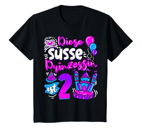 2. Geburtstag Ich bin 2 Jahre Mädchen Prinzessin T-Shirt 2. Geburtstag Ich bin 2 Jahre Mädchen Prinzessin T-Shirt von Geburtstagsshirt 2 Jahre Geschenk