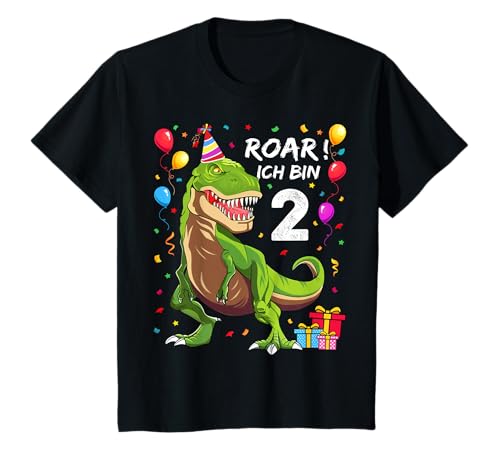 Kinder Geburtstagsshirt 2 Jahre Junge Dinosaurier Dino Ich bin 2 T-Shirt Kinder Geburtstagsshirt 2 Jahre Junge Dinosaurier Dino Ich bin 2 T-Shirt von Geburtstagsshirt 2 Jahre Junge Dinosaurier