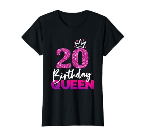 Damen 20ter Geburtstag Birthday Queen Geschenk zum 20. Geburtstag T-Shirt Damen 20ter Geburtstag Birthday Queen Geschenk zum 20. Geburtstag T-Shirt von Geburtstagsshirt 20 Jahre Frauen