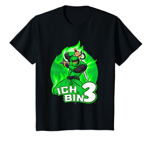 Ich bin 3 - 3 Jahre Junge Ninja T-Shirt Ich bin 3 - 3 Jahre Junge Ninja T-Shirt von Geburtstagsshirt 3 Jahre Junge - Ninja Geburtstag