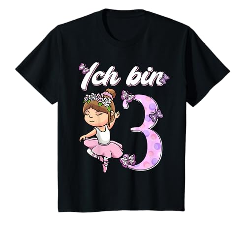 Dritter Geburtstag Mädchen 3 Jahre Ballerina Ballett T-Shirt Dritter Geburtstag Mädchen 3 Jahre Ballerina Ballett T-Shirt von Geburtstagsshirt 3 Jahre Mädchen Themkiddimal