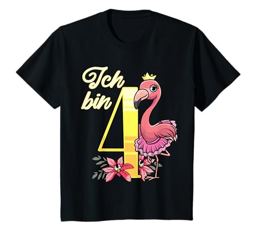 Geburtstagsshirt 4 Jahre Mädchen mit Flamingo T-Shirt Geburtstagsshirt 4 Jahre Mädchen mit Flamingo T-Shirt von Geburtstagsshirt 4 Jahre Mädchen Geschenk