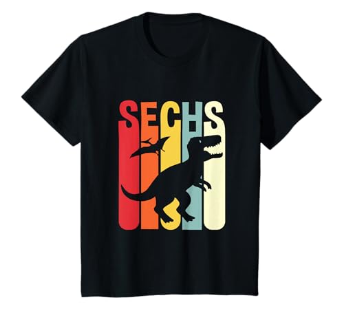 Geburtstagsshirt 6 Jahre - Kinder 6 Jahre Dino T-Rex T-Shirt von Geburtstagsshirt 6 Jahre Junge Dino Geschenkidee