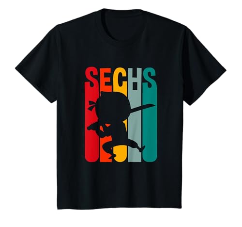 Geburtstagsshirt 6 Jahre - 6. Geburtstag Jungen Ninja T-Shirt von Geburtstagsshirt 6 Jahre Junge Ninja Geschenkidee