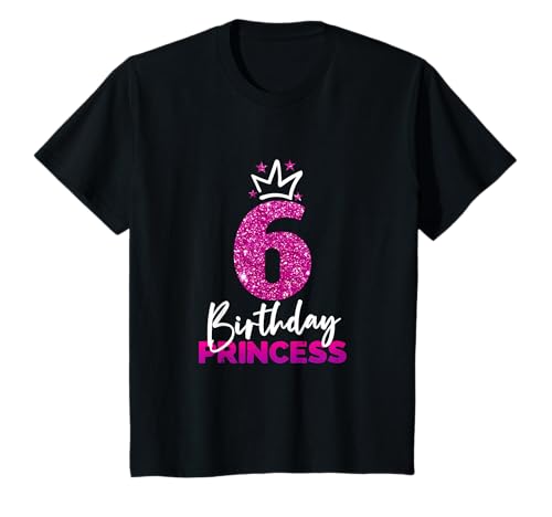 Kinder 6ter Geburtstag Birthday Princess Geschenk 6. Geburtstag T-Shirt Kinder 6ter Geburtstag Birthday Princess Geschenk 6. Geburtstag T-Shirt von Geburtstagsshirt 6 Jahre Mädchen