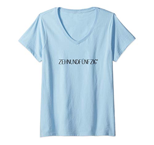 Damen Zehnundfünfzig 60. Geburtstag Frauen 60 Sechzig Jahre lustig T-Shirt mit V-Ausschnitt Damen Zehnundfünfzig 60. Geburtstag Frauen 60 Sechzig Jahre lustig T-Shirt mit V-Ausschnitt von Geburtstagsshirt 60 Frauen