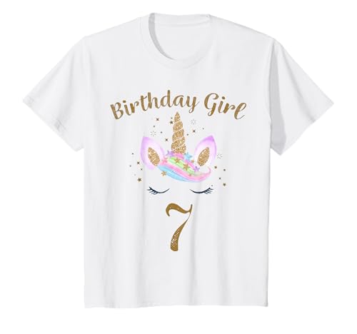 Geburtstagsshirt 7 Jahre Mädchen Einhorn T-Shirt Geburtstagsshirt 7 Jahre Mädchen Einhorn T-Shirt von Geburtstagsshirt 7 Jahre Mädchen