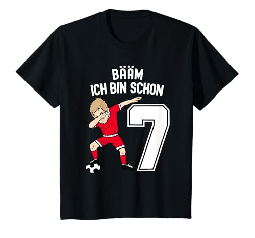 Kinder 7. Geburtstag Kinder Fussballtrikot Ich bin 7 Fussballer T-Shirt von Geburtstagsshirt 7 jahre Junge