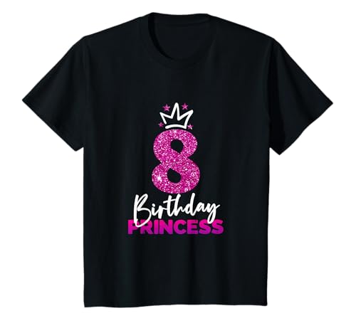 Kinder 8ter Geburtstag Birthday Princess Geschenk 8. Geburtstag T-Shirt von Geburtstagsshirt 8 Jahre Mädchen
