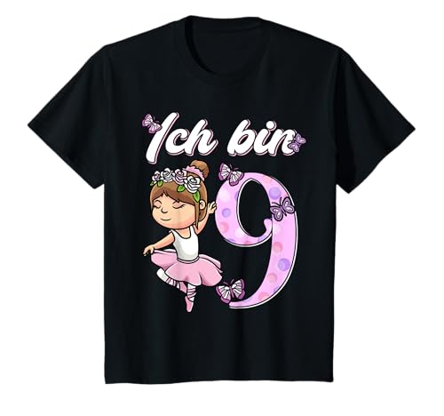 Neunter Geburtstag Mädchen 9 Jahre Ballerina Ballett T-Shirt Neunter Geburtstag Mädchen 9 Jahre Ballerina Ballett T-Shirt von Geburtstagsshirt 9 Jahre Mädchen Themkiddimal