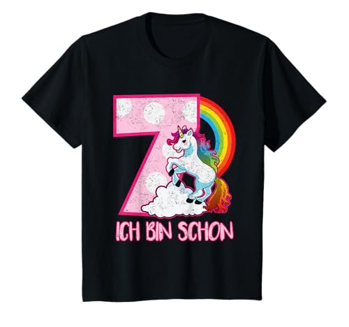 Ich Bin Schon 7 Einhorn Shirt Geschenk Geburtstag Kind T-Shirt Ich Bin Schon 7 Einhorn Shirt Geschenk Geburtstag Kind T-Shirt von Geburtstagsshirt Cute Unicorn