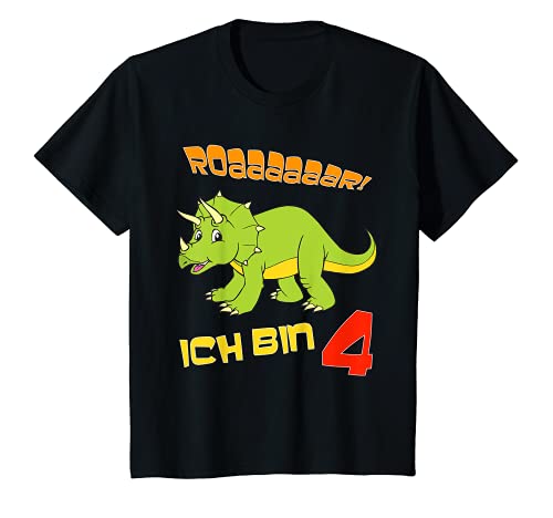 Kinder Triceratops Dinosaurier Ich bin 4 Geburtstags TShirt Junge Kinder Triceratops Dinosaurier Ich bin 4 Geburtstags TShirt Junge von Geburtstagsshirt Dino