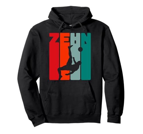 10. Geburtstag Fußballer 10 Jahre Fußball Jungs Pullover Hoodie von Geburtstagsshirt Fußball Kinder Sport Jungs
