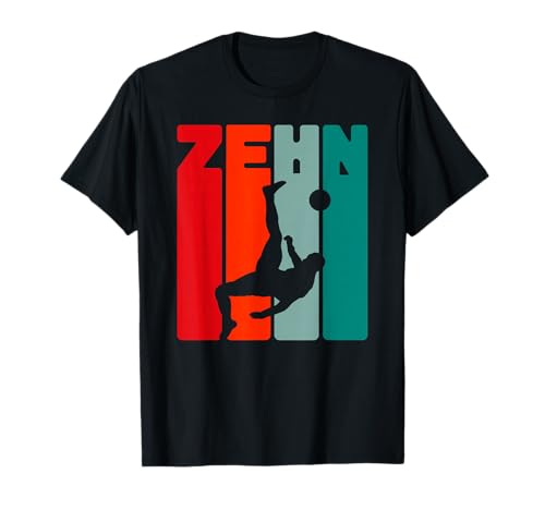 10. Geburtstag Fußballer 10 Jahre Fußball Jungs T-Shirt von Geburtstagsshirt Fußball Kinder Sport Jungs