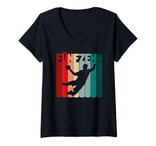 Damen 15. Geburtstag Handballer 15 Jahre Handball Jungs T-Shirt mit V-Ausschnitt Damen 15. Geburtstag Handballer 15 Jahre Handball Jungs T-Shirt mit V-Ausschnitt von Geburtstagsshirt Handball Kinder Sport Jungs