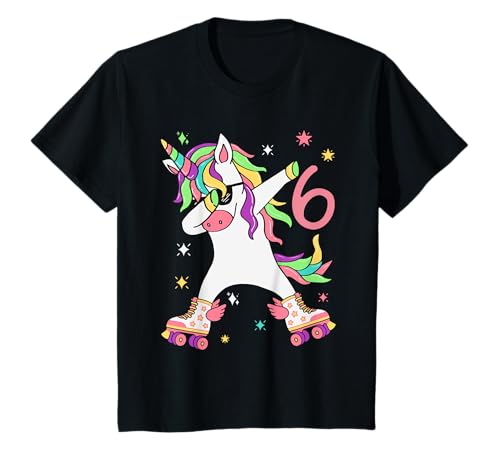 Einhorn Geburtstagsdeko 6 Jahre, Geburtstag Mädchen 6 Jahre T-Shirt Einhorn Geburtstagsdeko 6 Jahre, Geburtstag Mädchen 6 Jahre T-Shirt von Geburtstagsshirt Jungen, Geburtstagsshirt Mädchen
