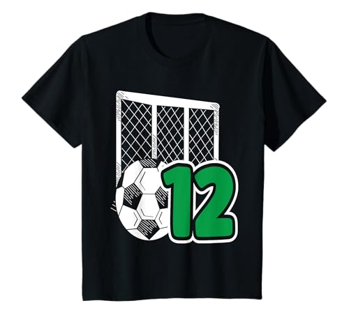 Kinder Fußball Geburtstag 12-Jährige Fußballfans Kindergeburtstag T-Shirt Kinder Fußball Geburtstag 12-Jährige Fußballfans Kindergeburtstag T-Shirt von Geburtstagsshirt Kindergeburtstag Fußball Geschenk