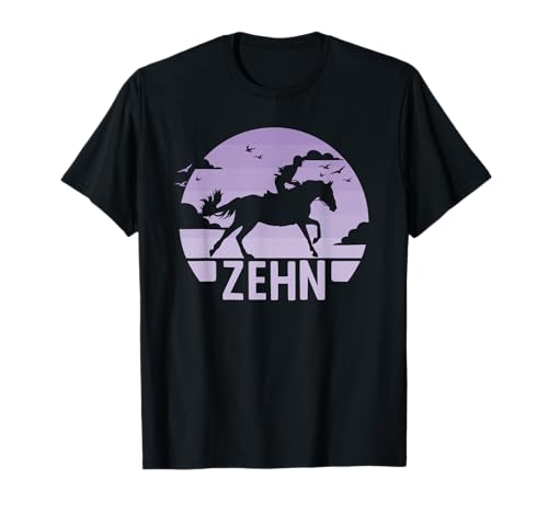 10. Geburtstag Reiterin 10 Jahre Mädchen Pferde Geburtstags T-Shirt 10. Geburtstag Reiterin 10 Jahre Mädchen Pferde Geburtstags T-Shirt von Geburtstagsshirt Pferde Mädchen Reiter Geschenke