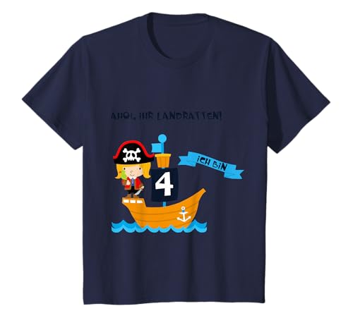 Kinder Pirat 4 Jahre Geburtstagsshirt Geschenkidee T-Shirt T-Shirt Kinder Pirat 4 Jahre Geburtstagsshirt Geschenkidee T-Shirt T-Shirt von Geburtstagsshirt Pirat 4 Jahre