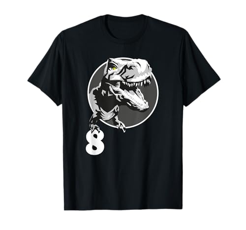 Geburtstagsshirt 8 Jahre Junge Dinosaurier Dino T-Rex T-Shirt Geburtstagsshirt 8 Jahre Junge Dinosaurier Dino T-Rex T-Shirt von Geburtstagsshirt T-Rex - Dino Shirt Geburtstag