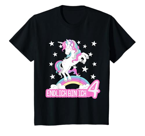 Geburtstagsshirt 4. Jahre Mädchen Geschenk Einhorn Shirt T-Shirt Geburtstagsshirt 4. Jahre Mädchen Geschenk Einhorn Shirt T-Shirt von Geburtstagsshirt für Mädchen & Jungen 4. Jahre