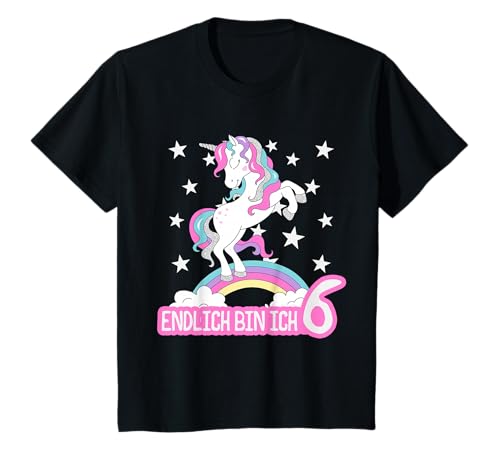 Geburtstagsshirt 6. Jahre Mädchen Geschenk Einhorn Shirt T-Shirt Geburtstagsshirt 6. Jahre Mädchen Geschenk Einhorn Shirt T-Shirt von Geburtstagsshirt für Mädchen & Jungen 6. Jahre
