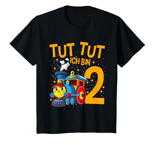 2. Geburtstag Eisenbahn Zug 2 Jahre Jungen Mädchen Geschenk T-Shirt von Geburtstagsshirts für 2 jährige Geburtstagskinder