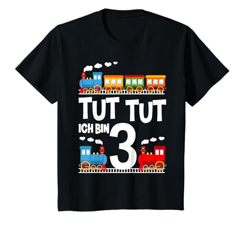 3. Geburtstag Eisenbahn Zug 3 Jahre Jungen Geschenk T-Shirt von Geburtstagsshirts für 3 jährige Geburtstagskinder