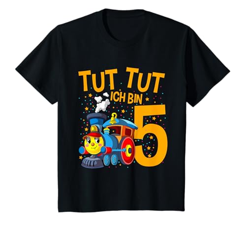 Kinder 5. Geburtstag Eisenbahn Zug 5 Jahre Jungen Mädchen Geschenk T-Shirt Kinder 5. Geburtstag Eisenbahn Zug 5 Jahre Jungen Mädchen Geschenk T-Shirt von Geburtstagsshirts für 5 jährige Geburtstagskinder