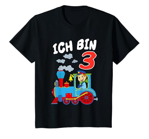 Geburtstagsshirt Eisenbahn Junge Mädchen 3 Jahre Shirt T-Shirt Geburtstagsshirt Eisenbahn Junge Mädchen 3 Jahre Shirt T-Shirt von Geburtstagsshirts für Jungen 3 Jahre