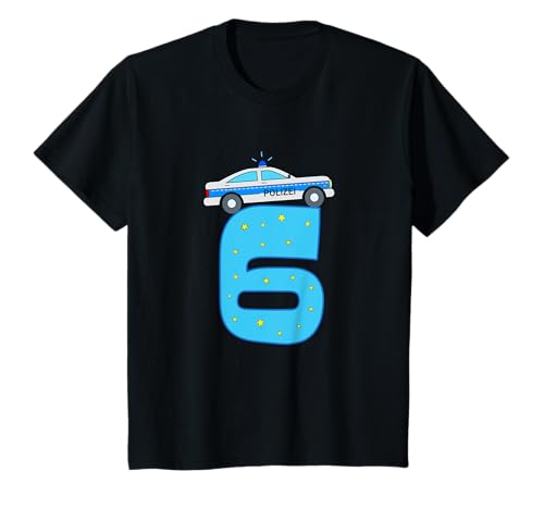 6. Geburtstag T-Shirt Polizei Auto Jungen 6 Jahre Polizist T-Shirt 6. Geburtstag T-Shirt Polizei Auto Jungen 6 Jahre Polizist T-Shirt von Geburtstagsshirts für Jungen 6 Jahre