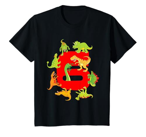 Dinosaurier Geburtstagsshirt Jungen Geburtstag 6 Jahre Shirt T-Shirt Dinosaurier Geburtstagsshirt Jungen Geburtstag 6 Jahre Shirt T-Shirt von Geburtstagsshirts für Jungen 6 Jahre