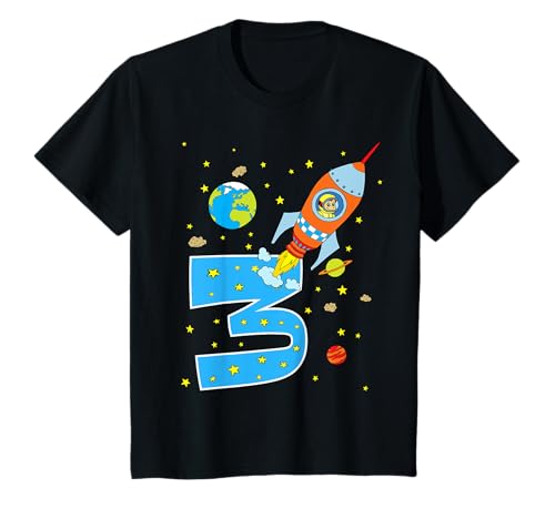 3 Jahre Rakete Geburtstags T-Shirt Jungen Geburtstagsshirt T-Shirt 3 Jahre Rakete Geburtstags T-Shirt Jungen Geburtstagsshirt T-Shirt von Geburtstagsshirts für Jungs 3 Jahre